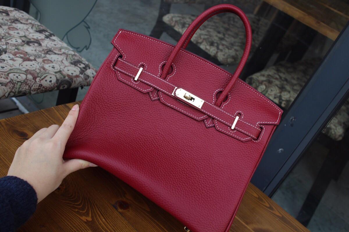 Hermes Birkin Togo Calfskin Handbag 30cm and 35cm Red