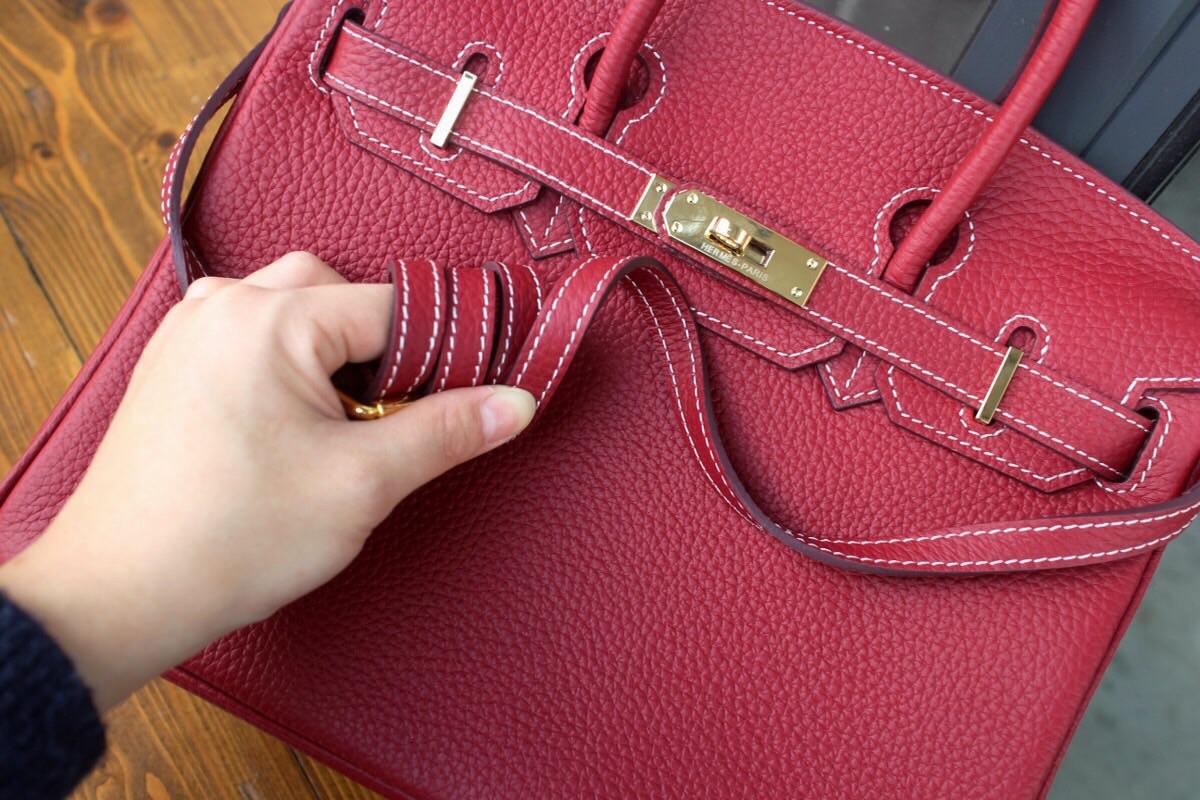 Hermes Birkin Togo Calfskin Handbag 30cm and 35cm Red