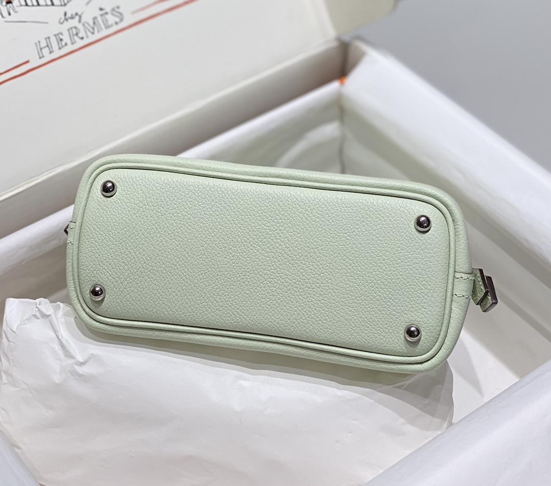 Hermes Bolide 1923 Mini Handmade Bag Calfskin in Bubble Green