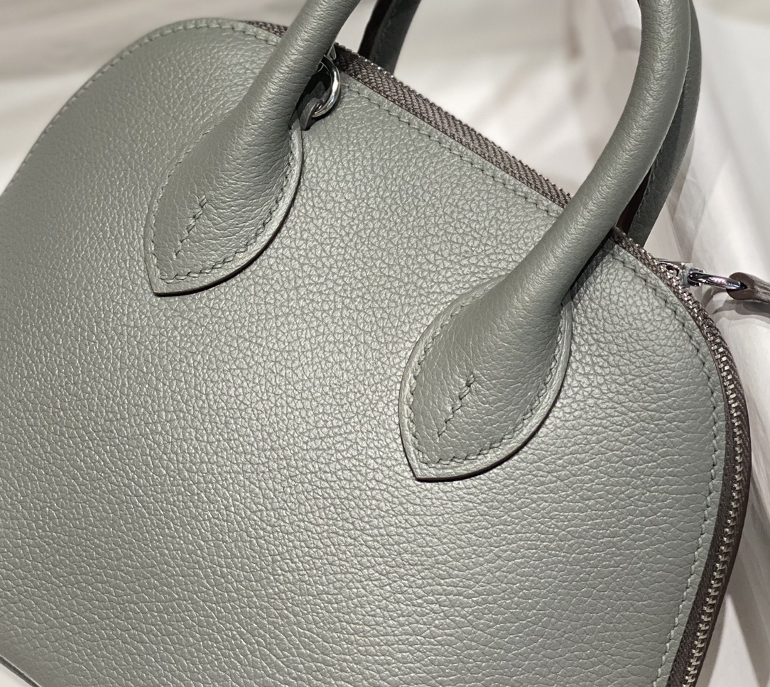 Hermes Bolide 1923 Mini Handmade Bag Calfskin in Grey