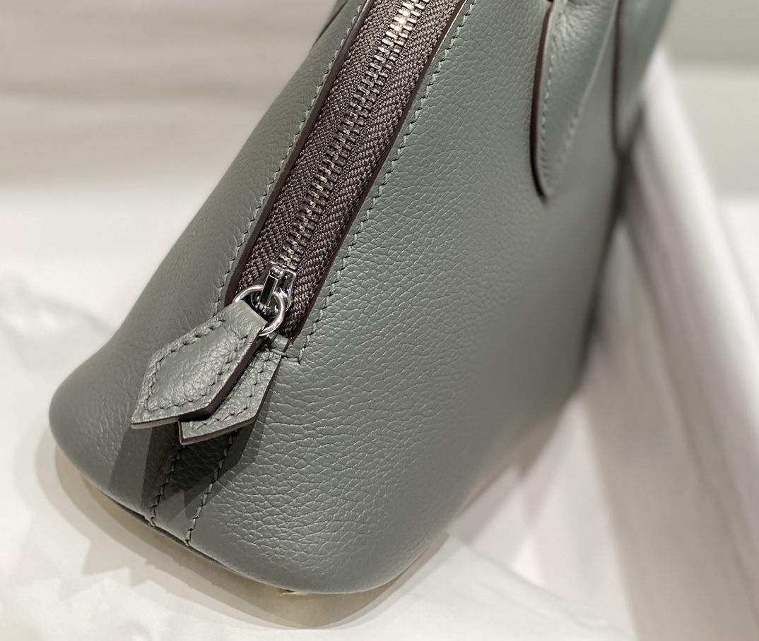 Hermes Bolide 1923 Mini Handmade Bag Calfskin in Grey