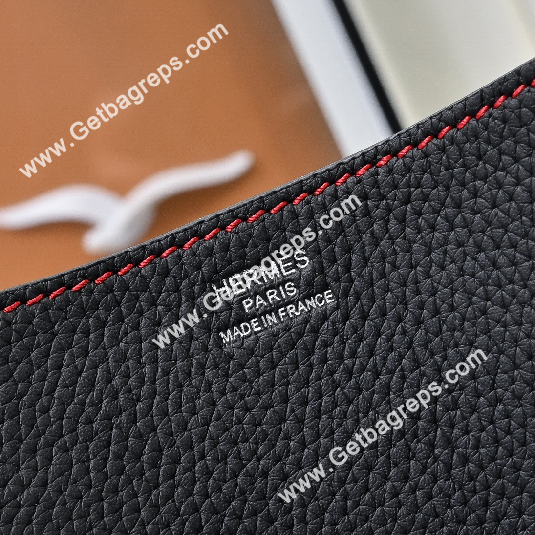 Hermes Double Sens Tote Bag Light Black with Rose