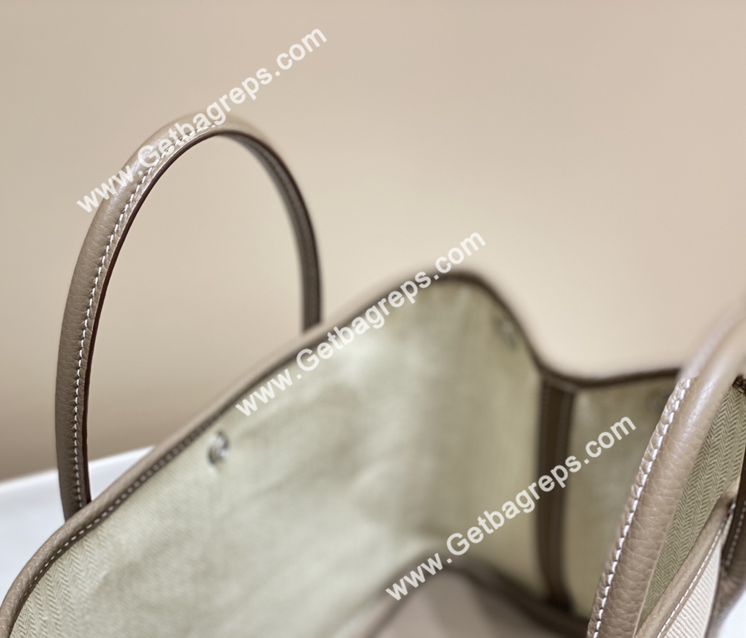 Hermes Garden Party 30cm Togo Elephant Leather With Canvas