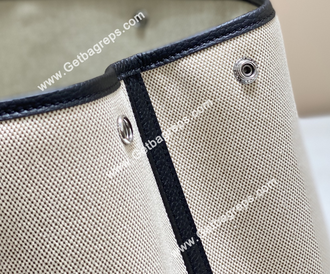 Hermes Garden Party 36cm Black Togo Leather With Canvas