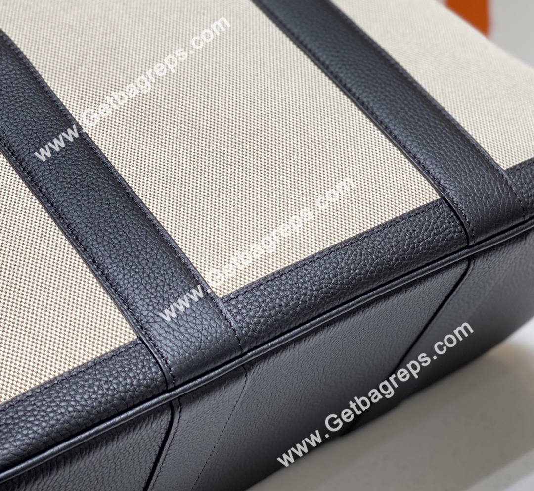 Hermes Garden Party 36cm Black Togo Leather With Canvas