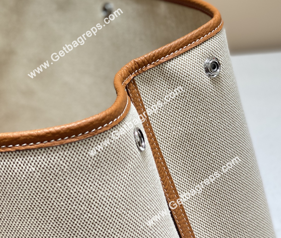 Hermes Garden Party 36cm Brown Togo Leather With Canvas