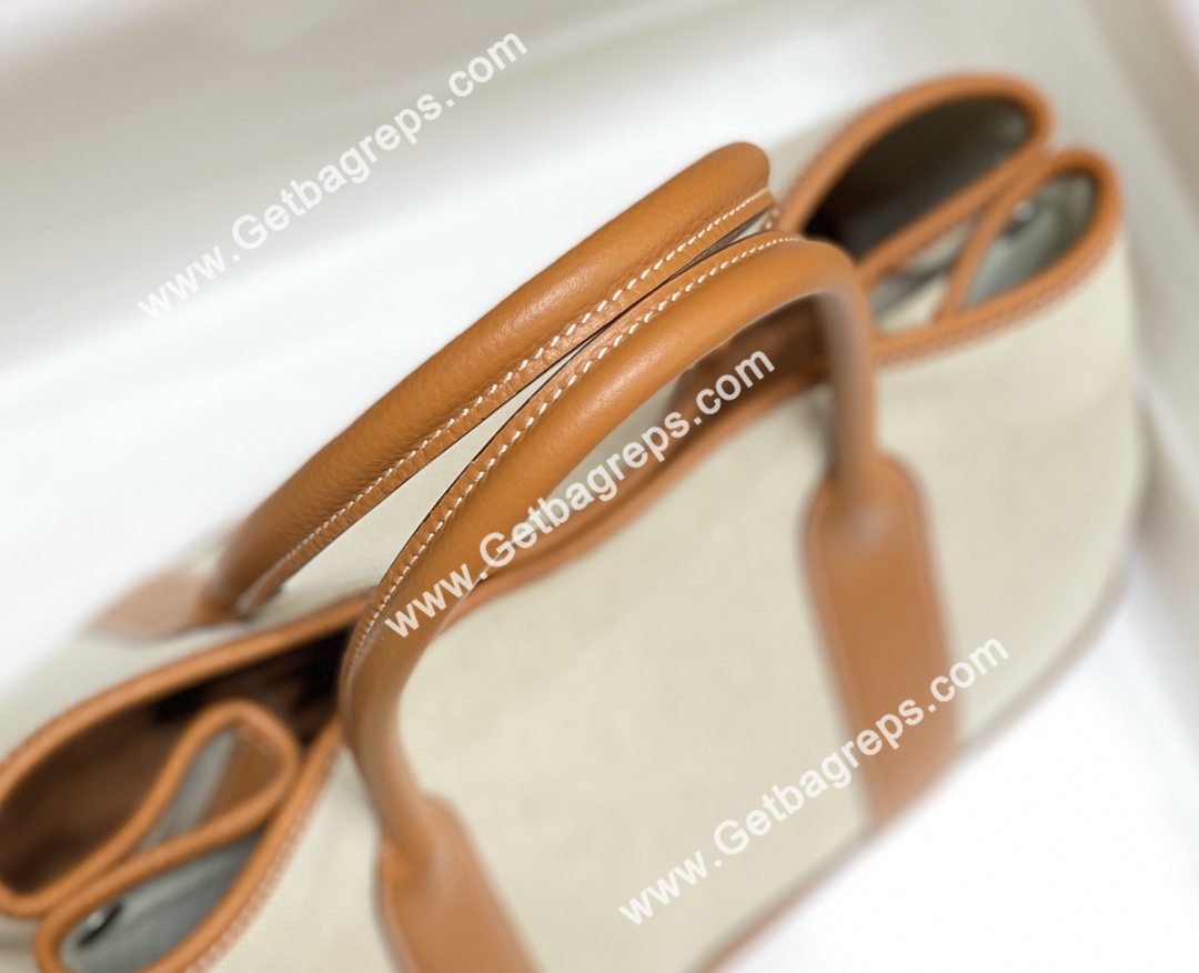 Hermes Garden Party 36cm Brown Togo Leather With Canvas