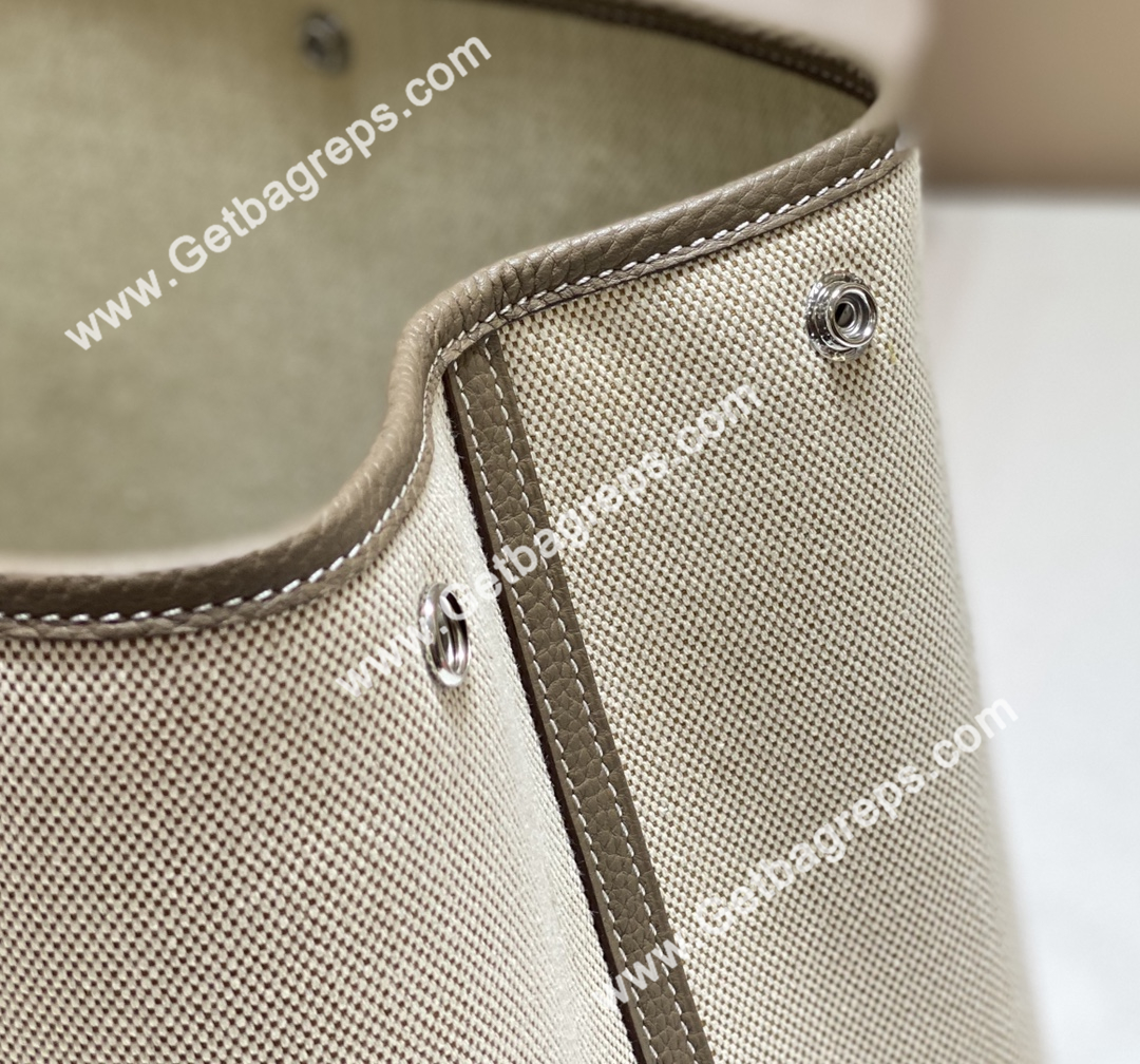 Hermes Garden Party 36cm Togo Elephant Leather With Canvas