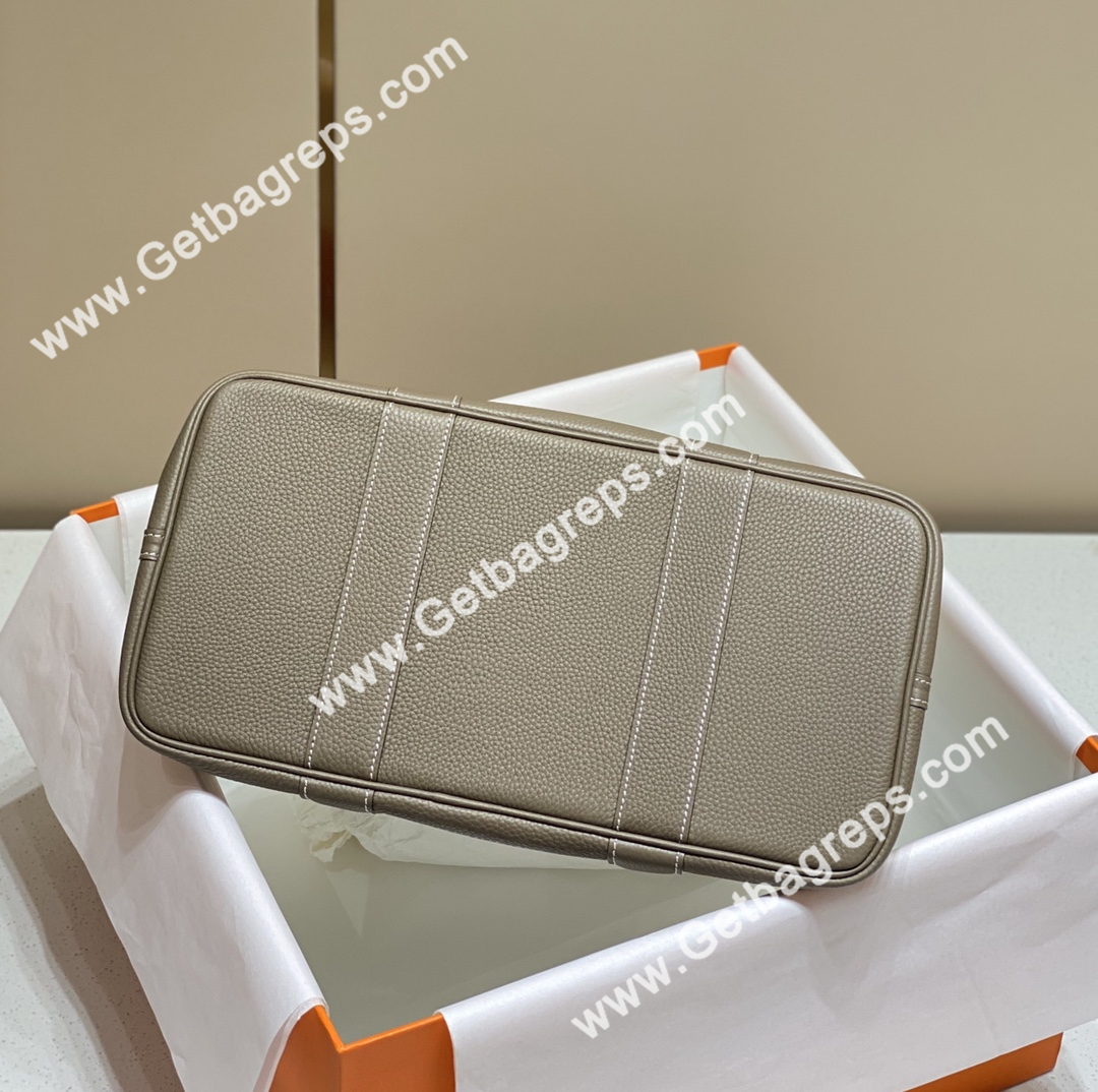 Hermes Garden Party 36cm Togo Elephant Leather With Canvas
