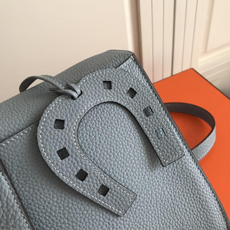 Hermes Halzan 31cm Light Blue Swift Calfskin Bag