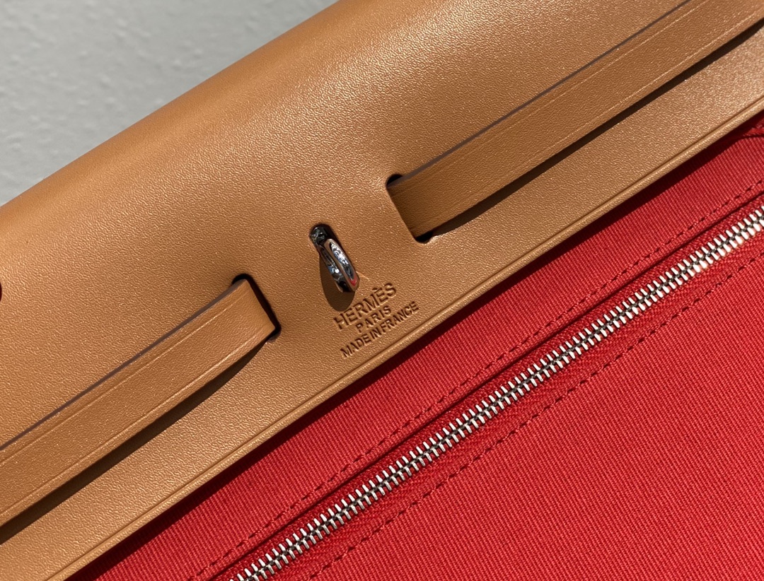 Hermes Herbag Red and Brown