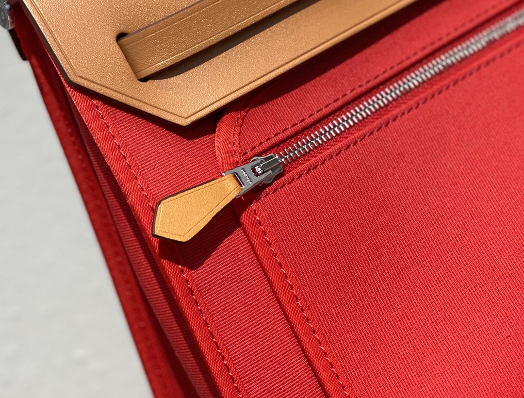 Hermes Herbag Red and Brown