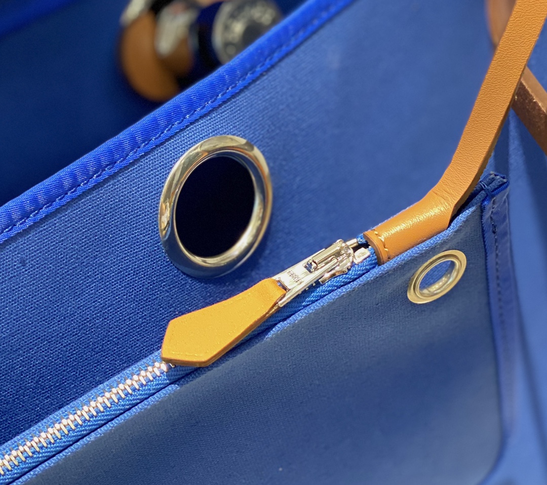 Hermes Herbag Sky Blue and Black