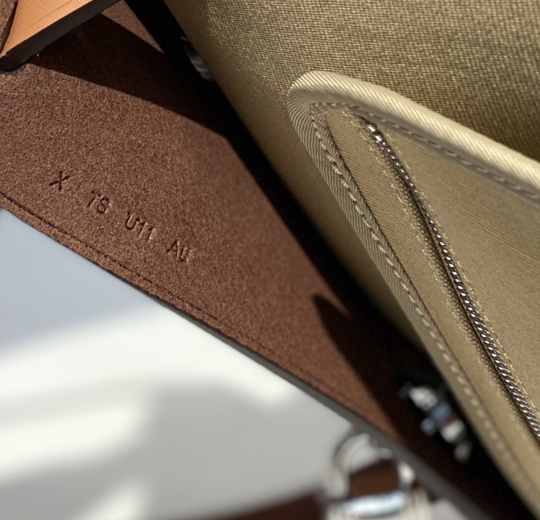 Hermes Herbag Windbreaker Gray and Light Brown