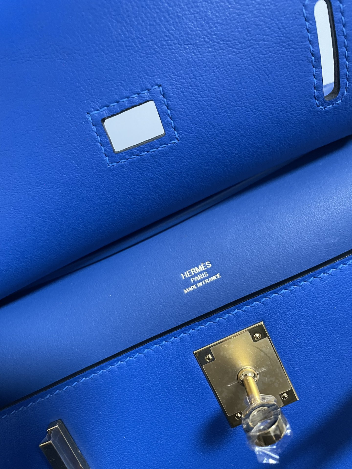 Hermes Jypsiere Mini Handmade Bag In Blue Swift Calfskin