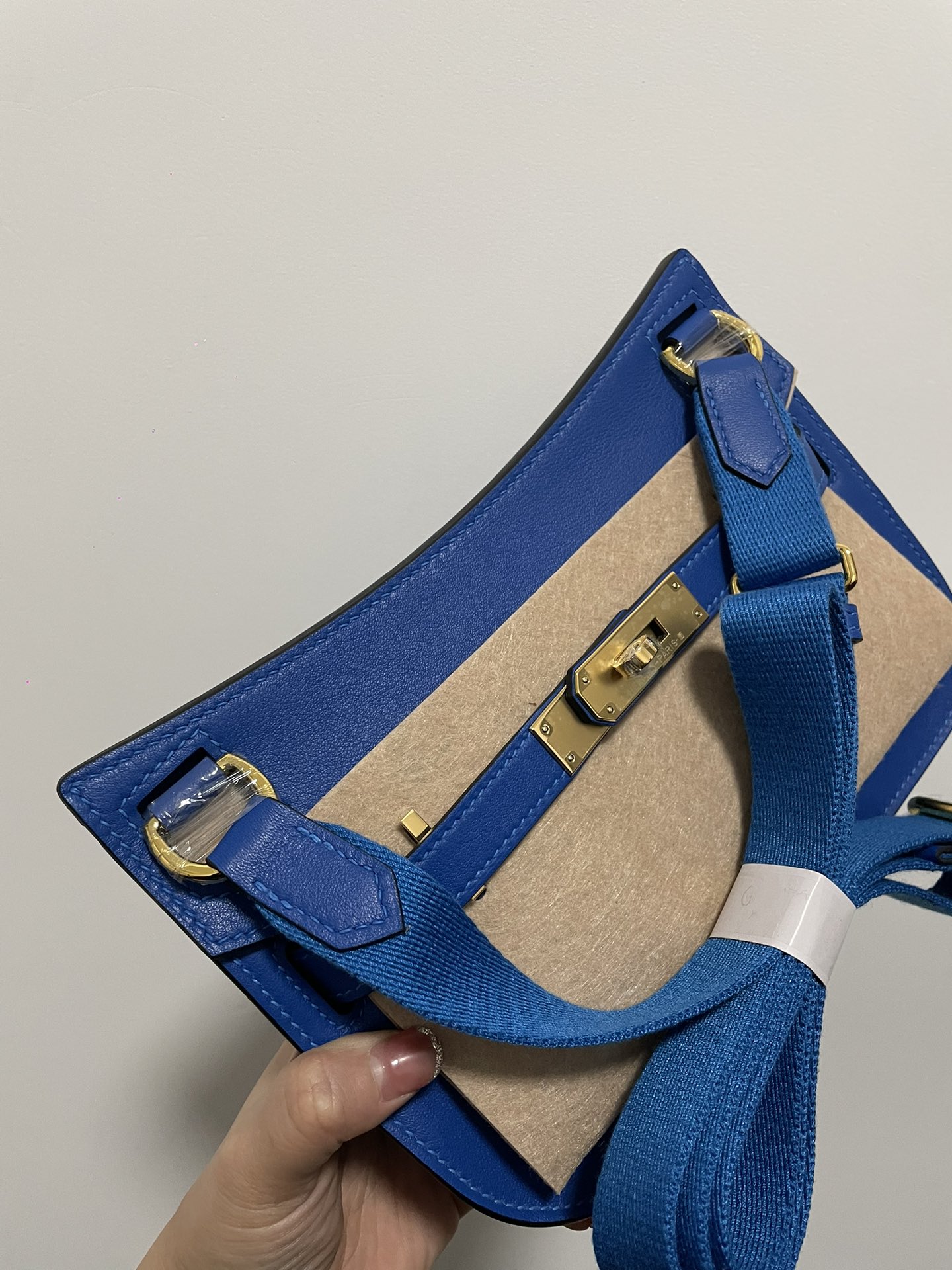 Hermes Jypsiere Mini Handmade Bag In Blue Swift Calfskin