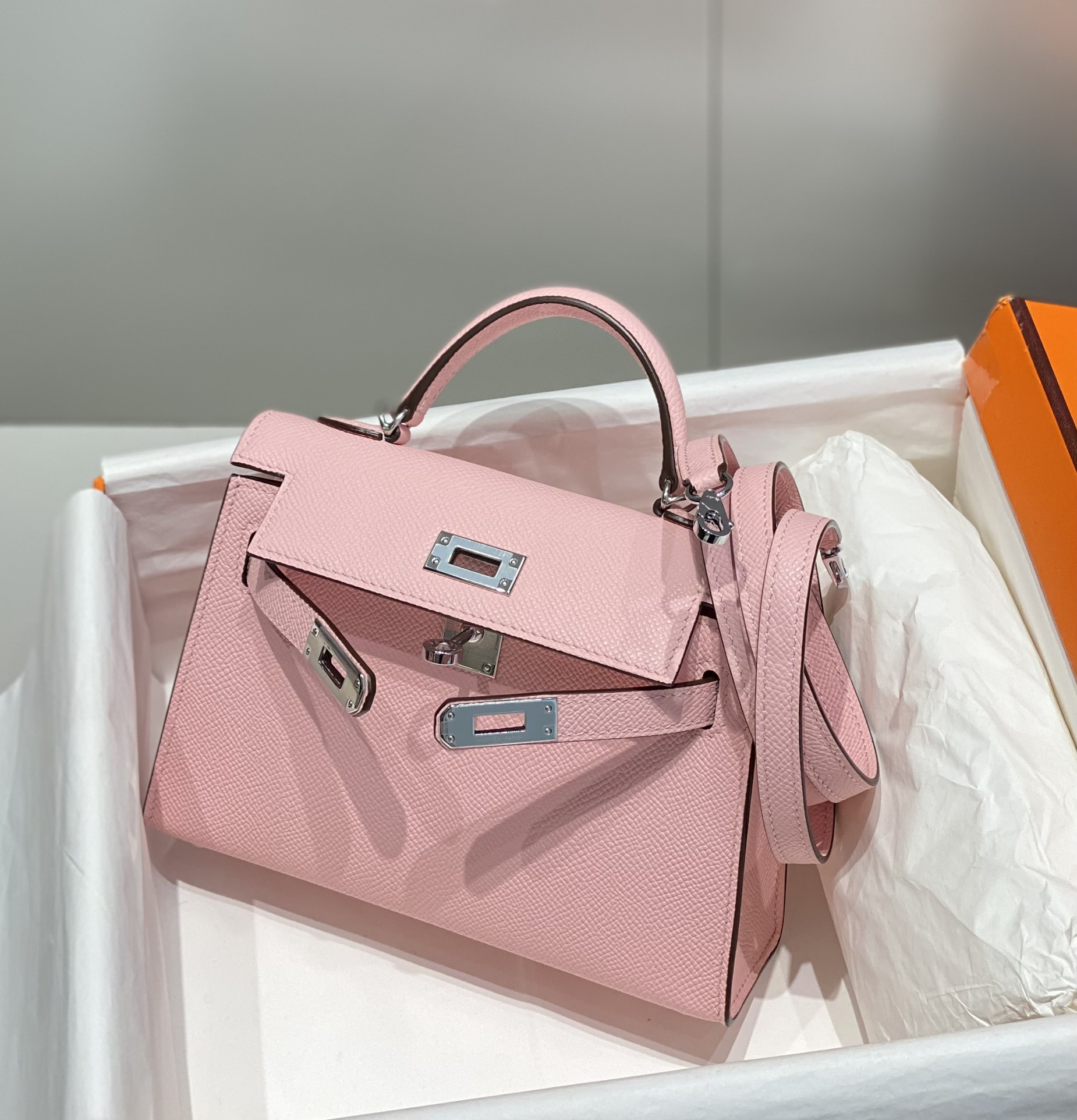 Hermes Kelly 19cm 25cm 28cm Pink