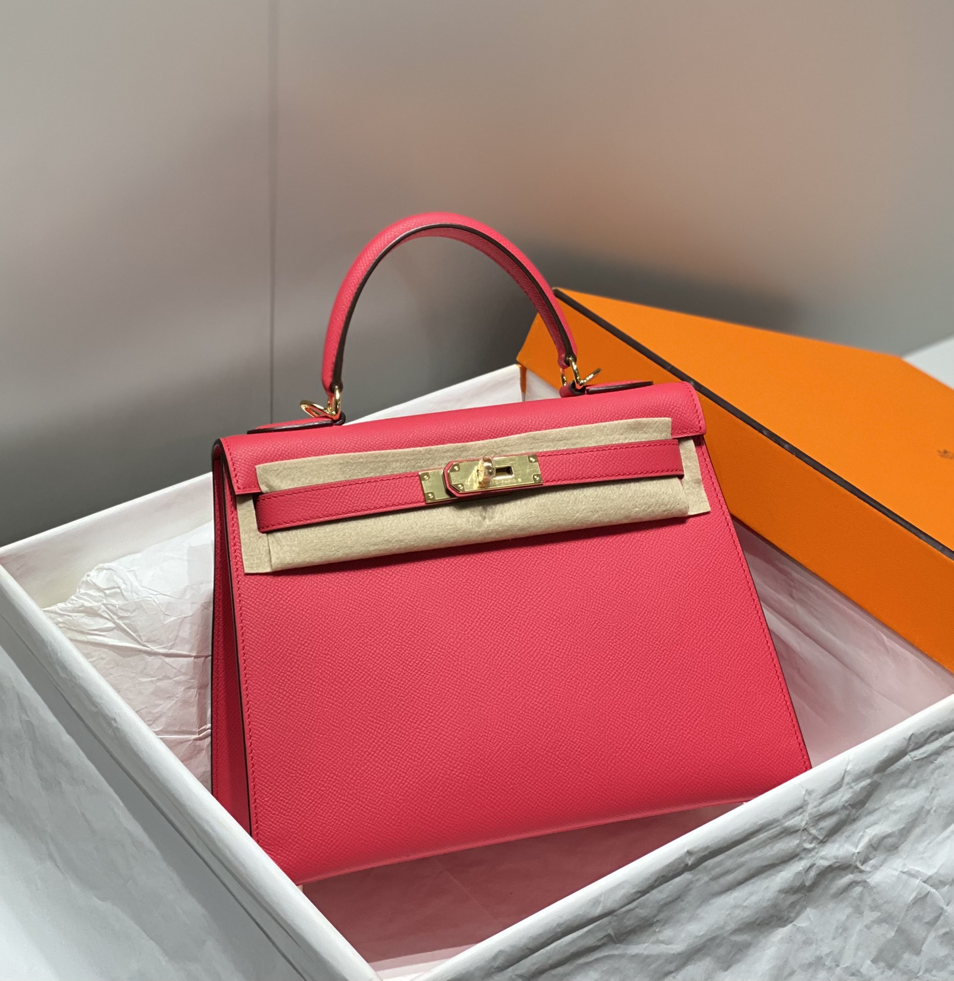 Hermes Kelly 19cm 25cm 28cm Red