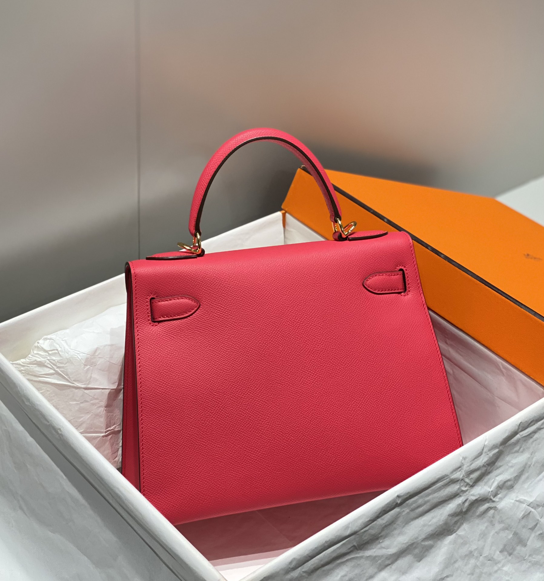 Hermes Kelly 19cm 25cm 28cm Red