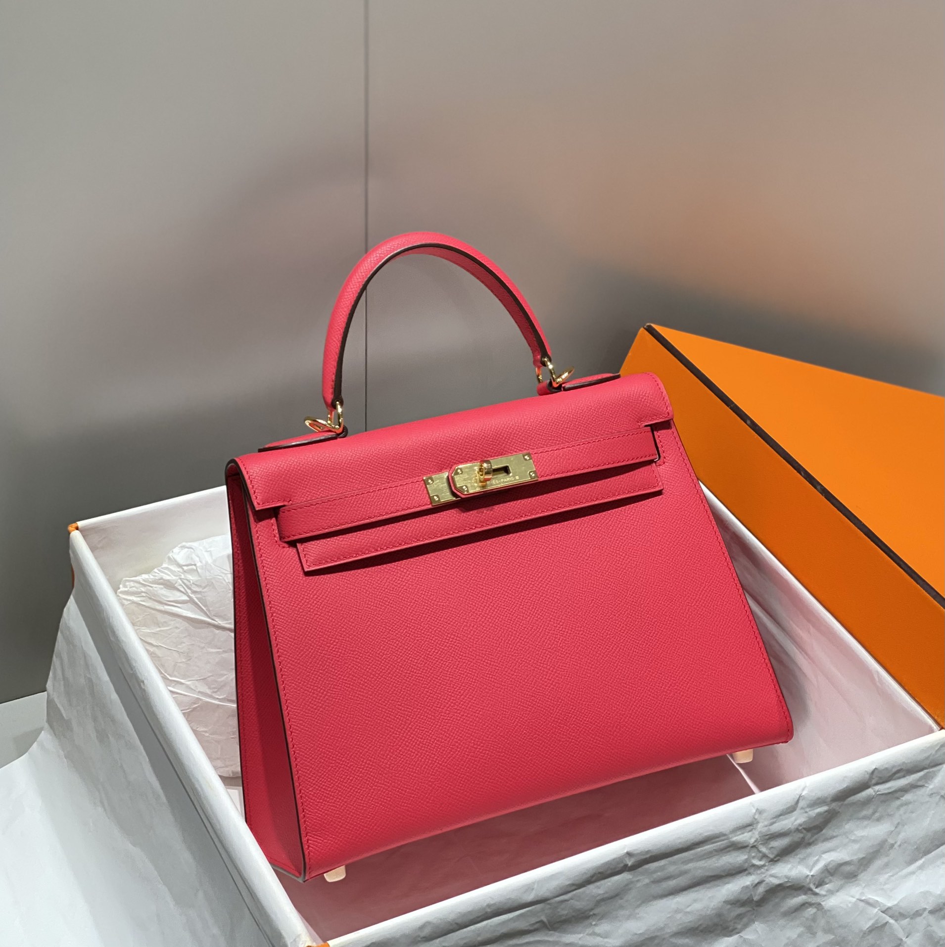 Hermes Kelly 19cm 25cm 28cm Red