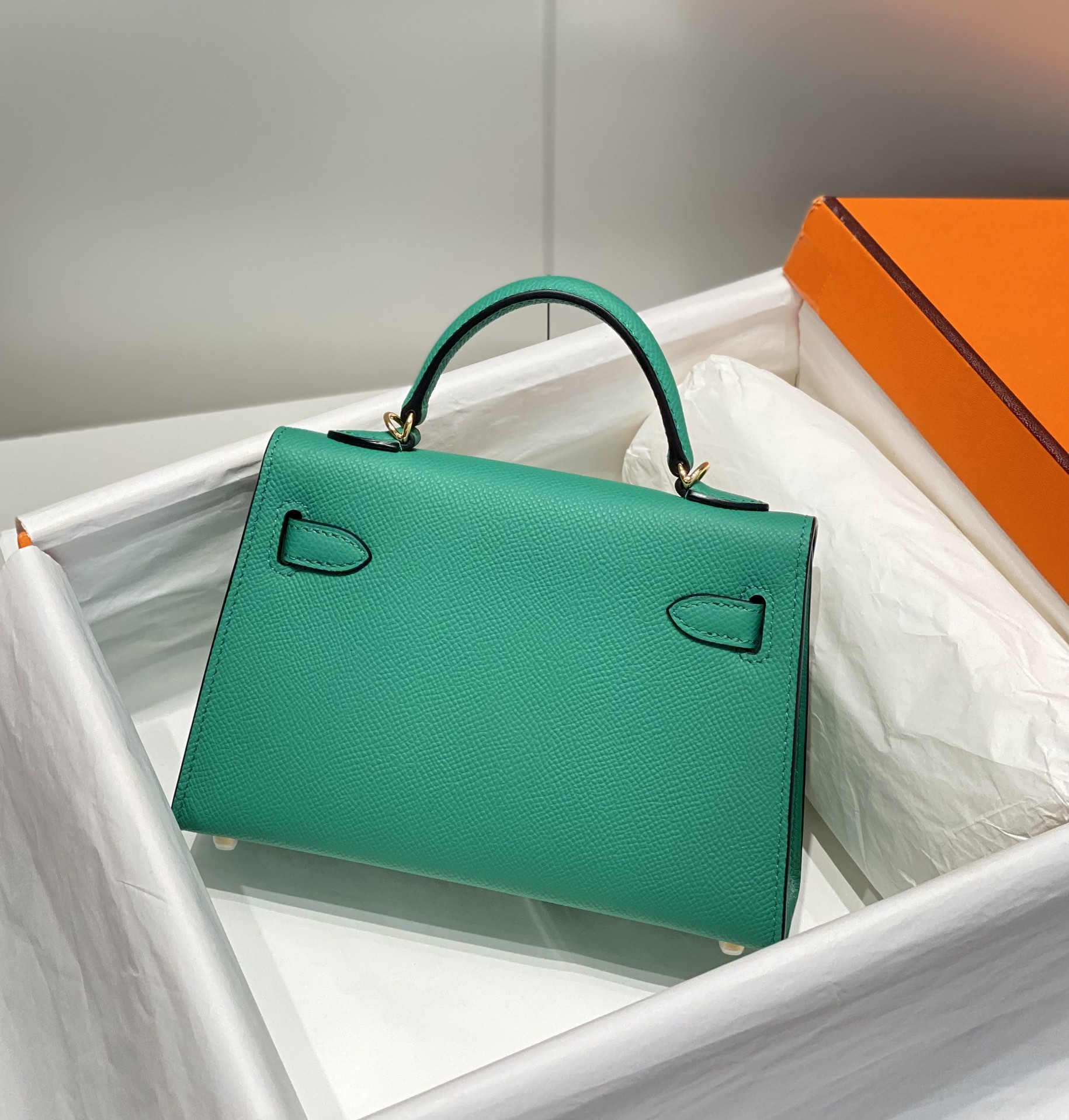 Hermes Kelly 19cm Green