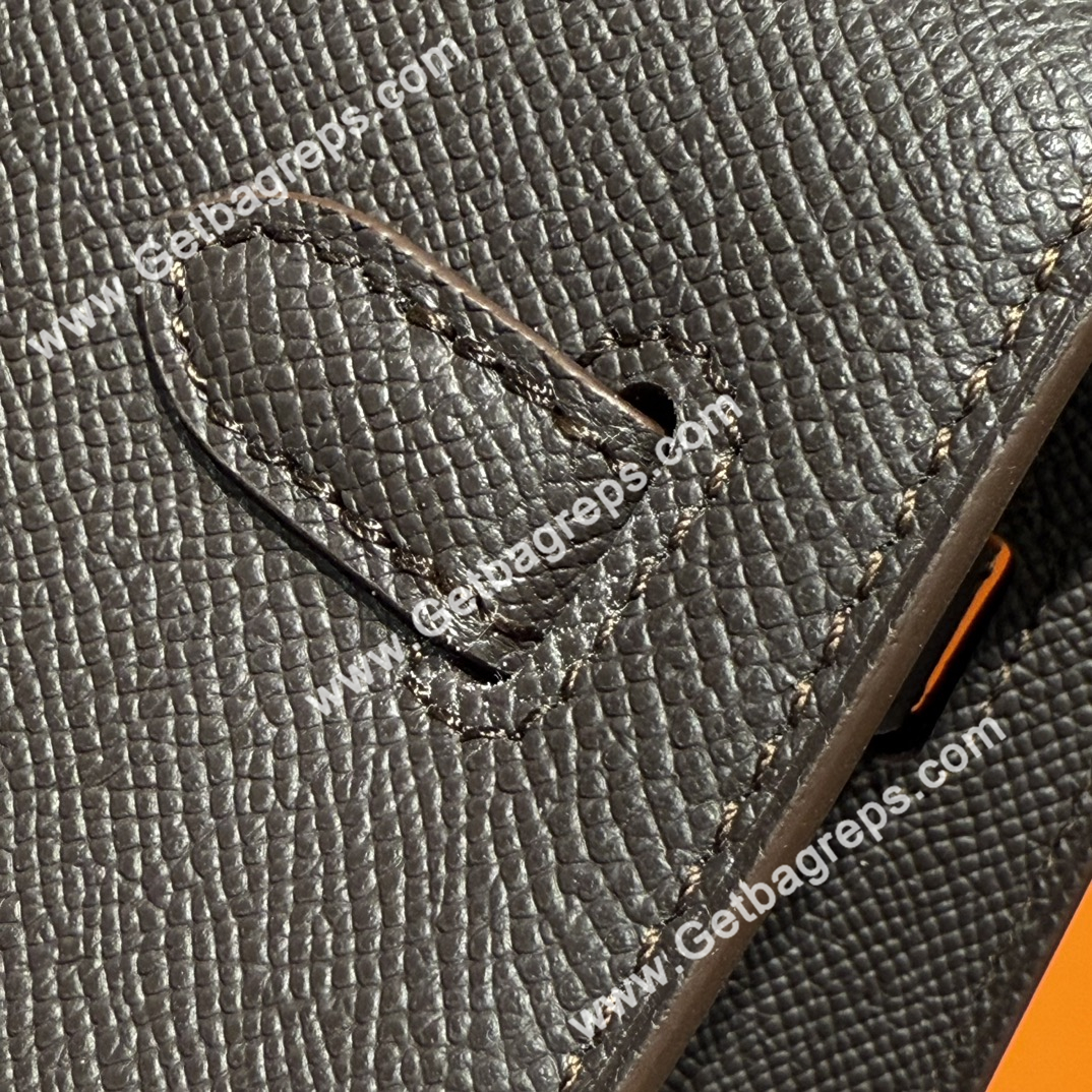 Hermes Kelly 25cm Epsom Leather Ebony with Gold