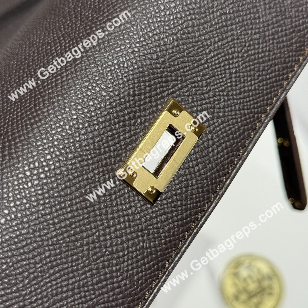 Hermes Kelly 25cm Epsom Leather Ebony with Gold