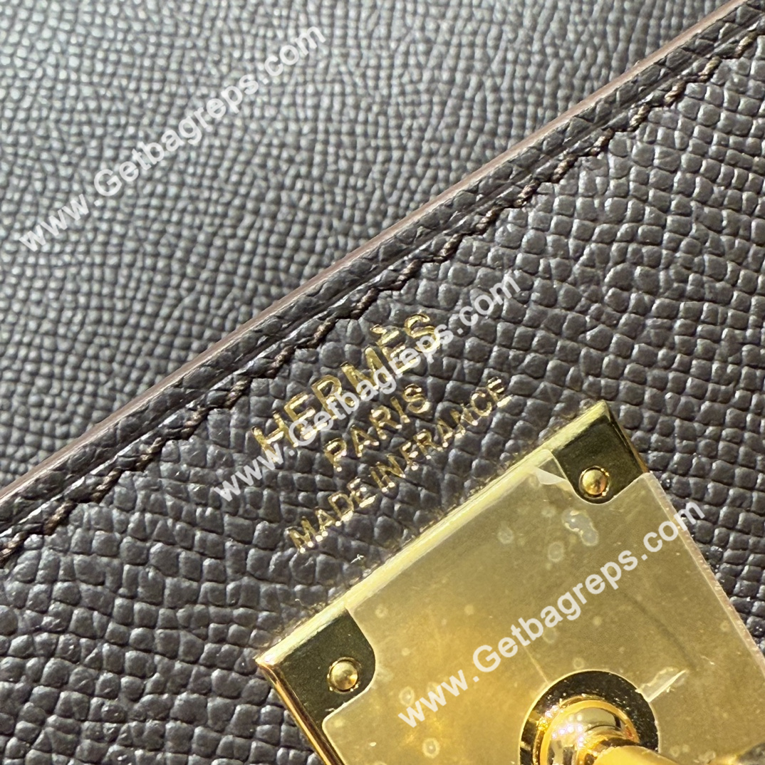 Hermes Kelly 28cm Epsom Leather Ebony with Gold