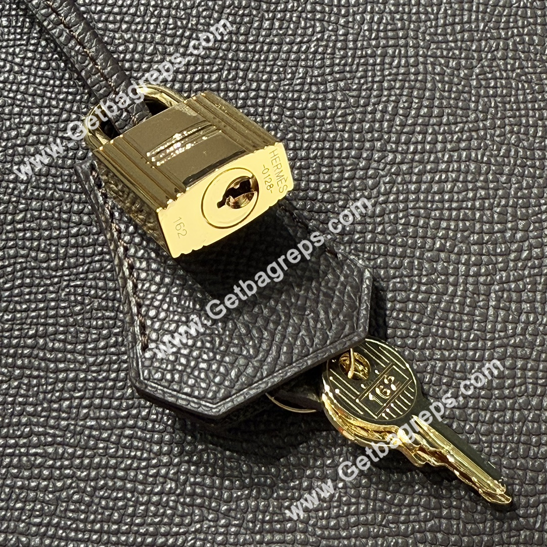 Hermes Kelly 28cm Epsom Leather Ebony with Gold