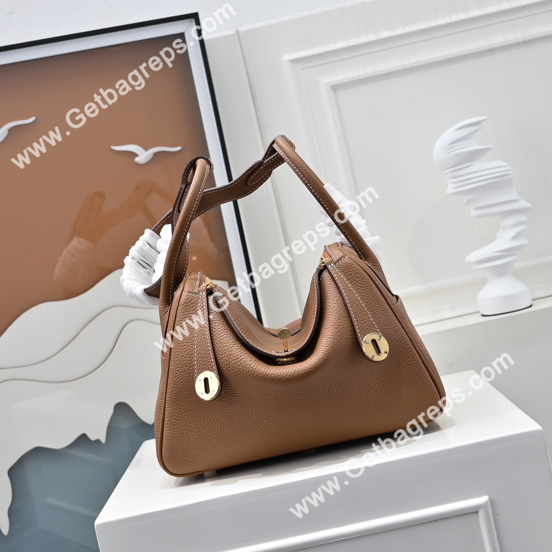 Hermes Lindy Brown-1 19cm and 26cm