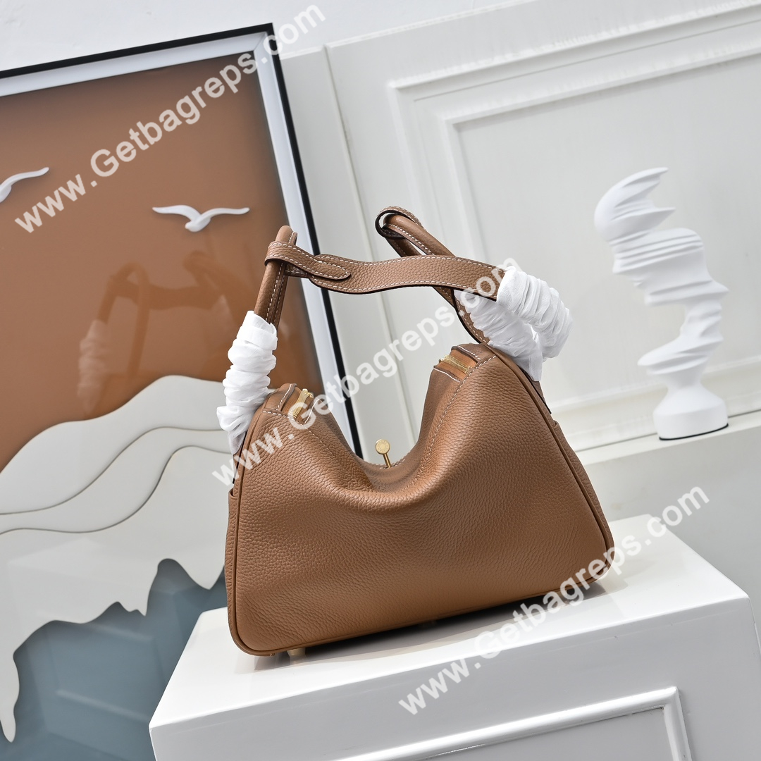 Hermes Lindy Brown-1 19cm and 26cm