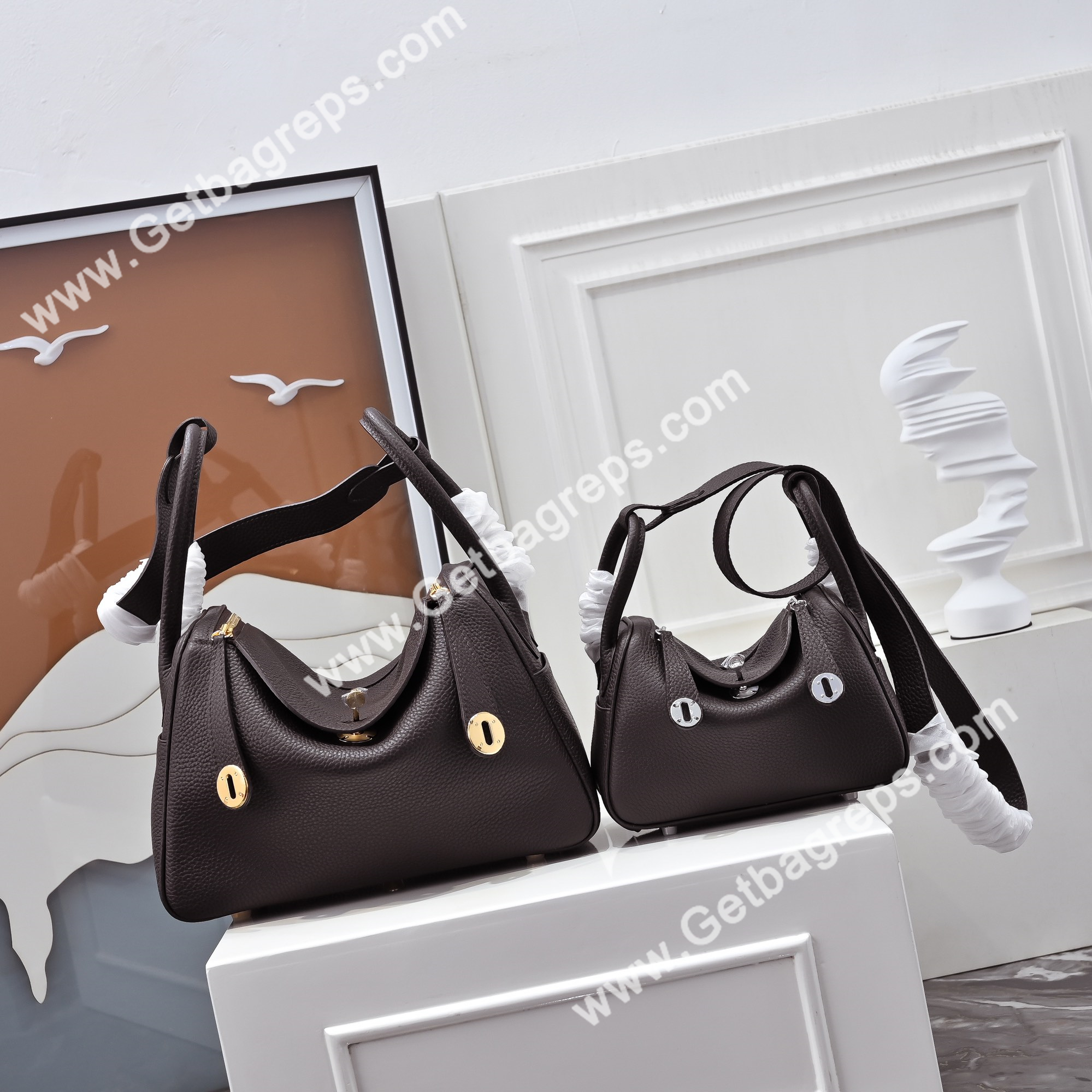 Hermes Lindy Brown 19cm and 26cm