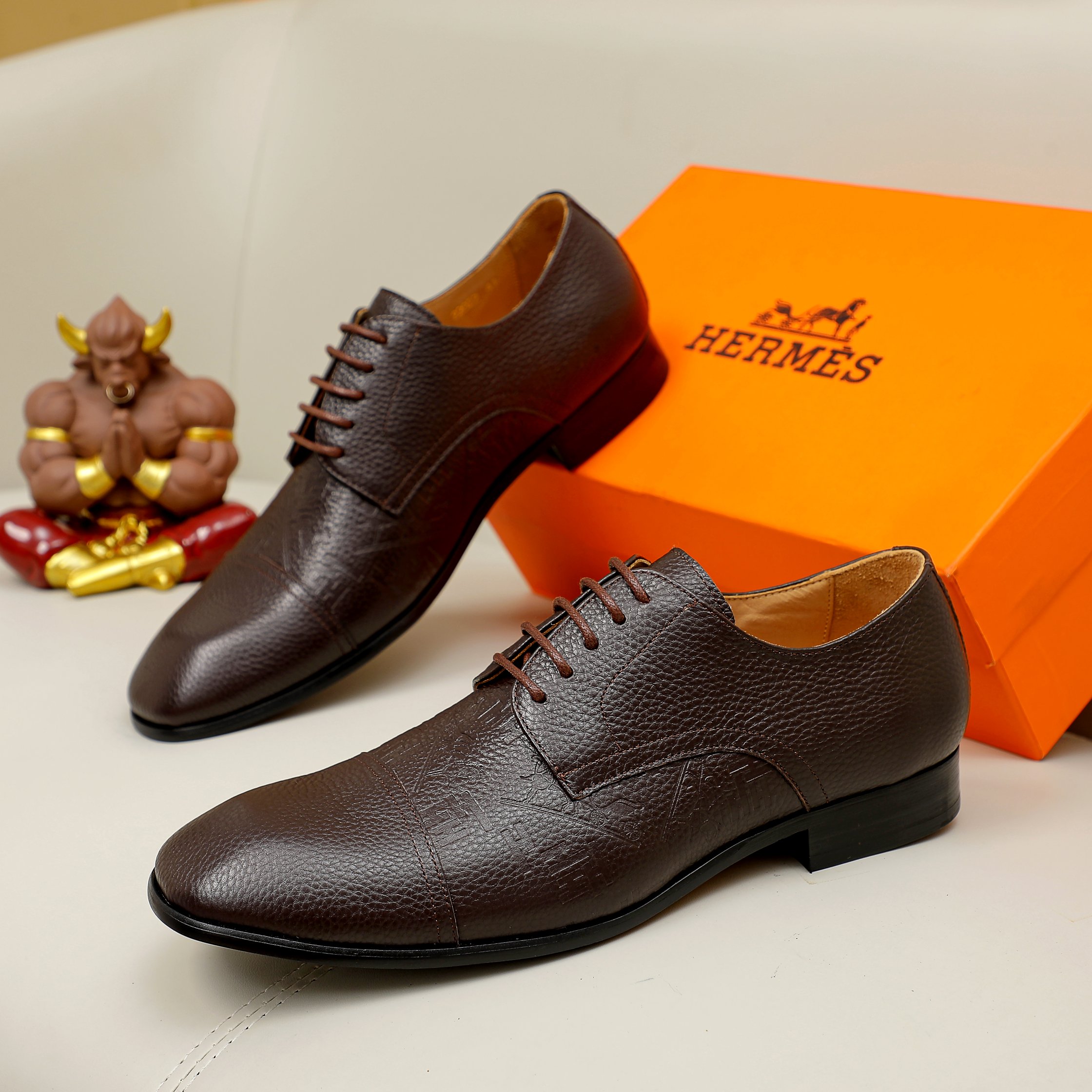 Hermes Mens Business Leather Shoes-0001 38-45