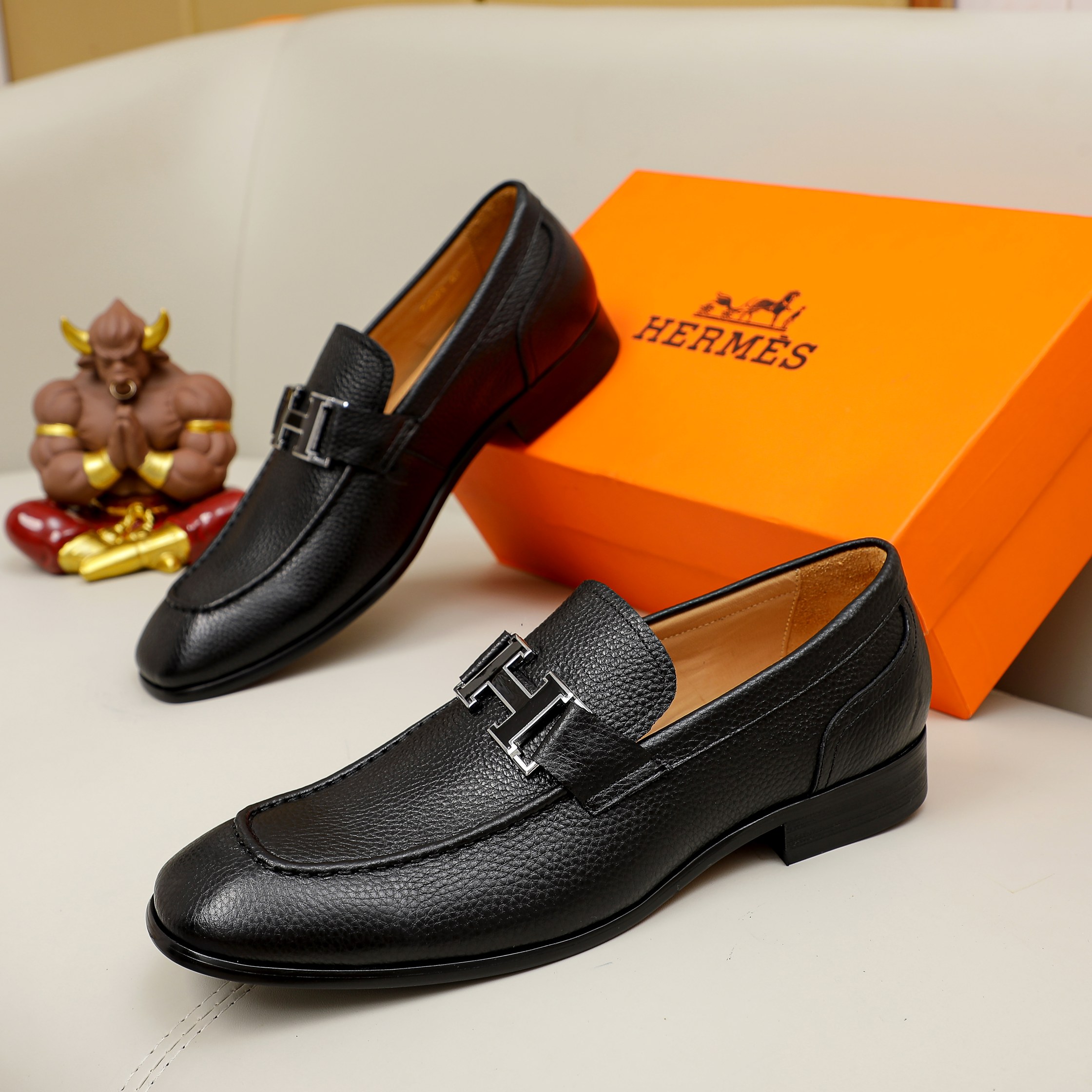 Hermes Mens Business Leather Shoes-0005 38-45