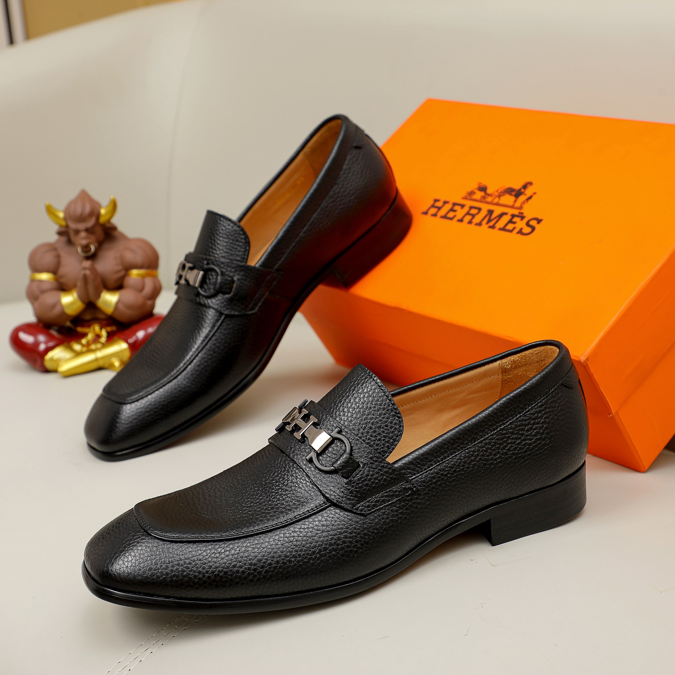 Hermes Mens Business Leather Shoes-0006 38-45