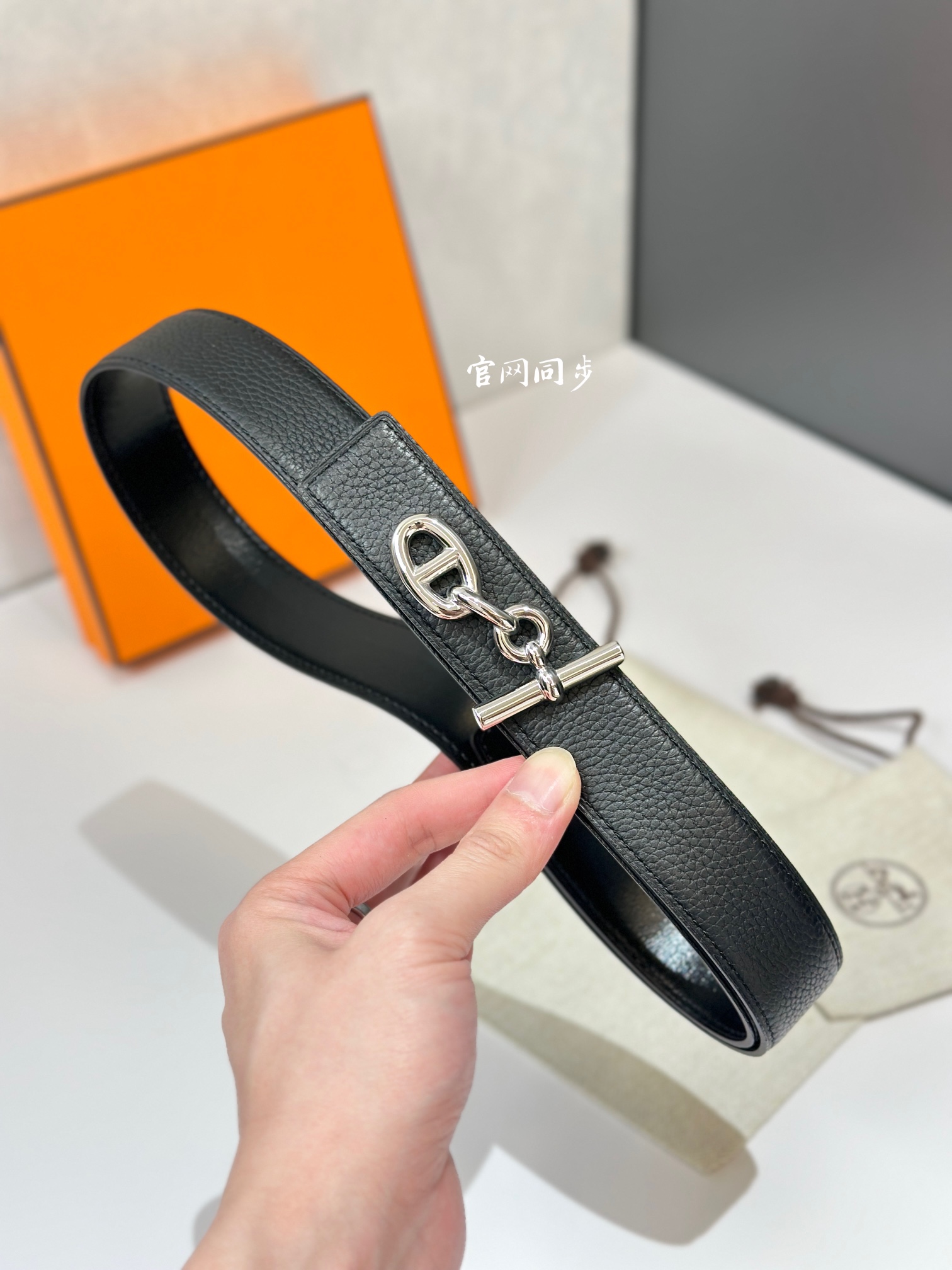 Hermes Mens Leather Belts Width 32mm -0208