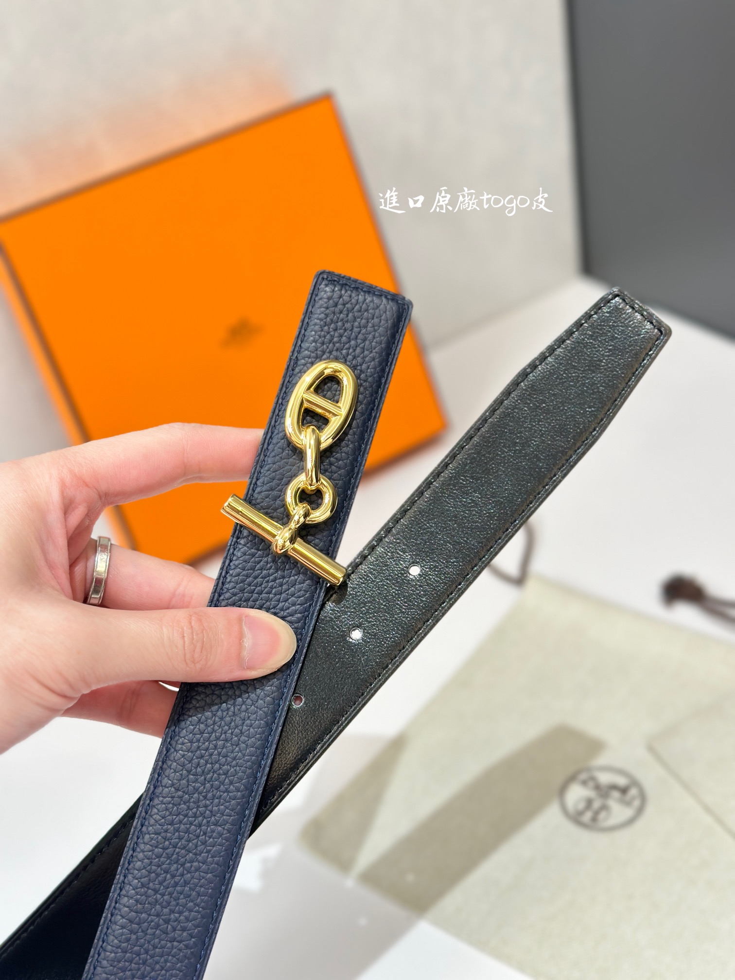Hermes Mens Leather Belts Width 32mm -0211