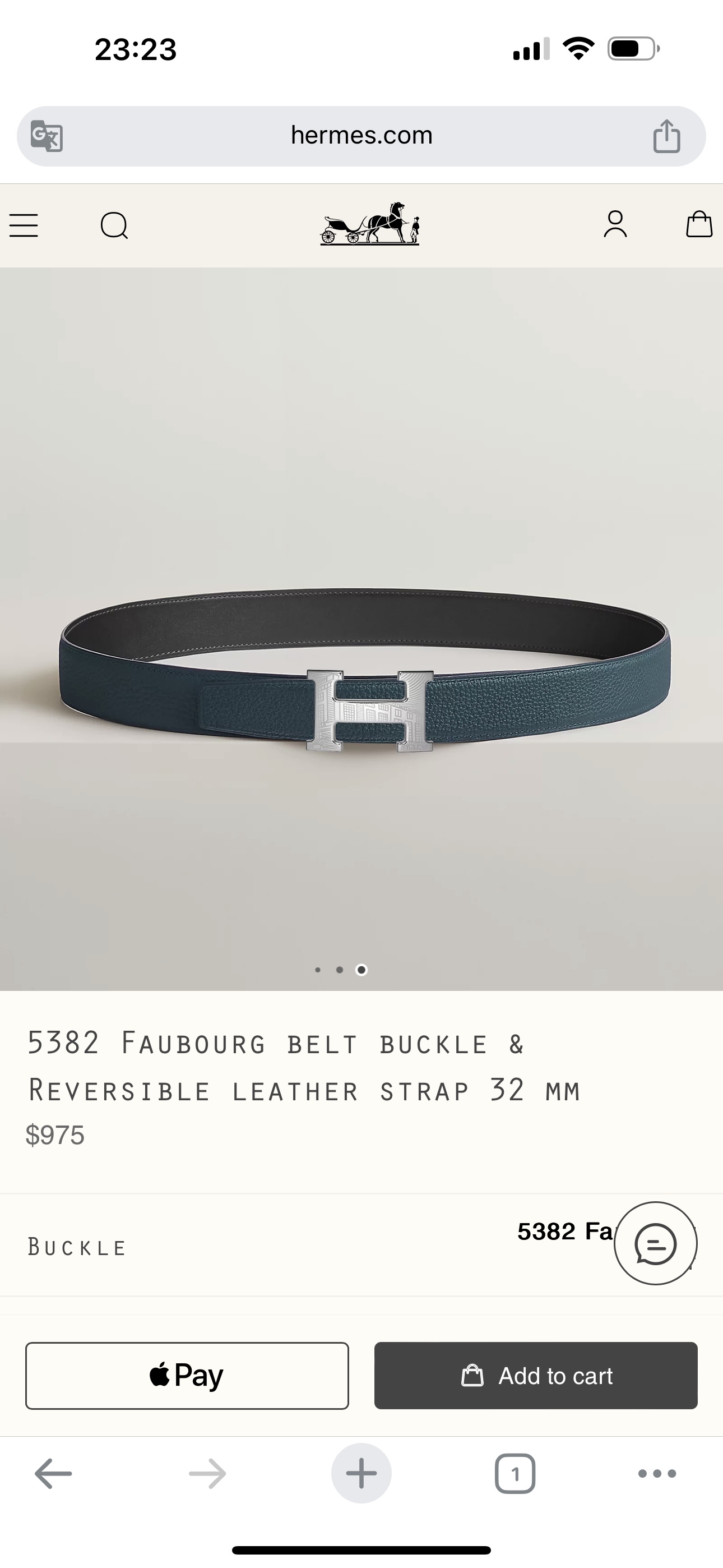 Hermes Mens Leather Belts Width 32mm -0229