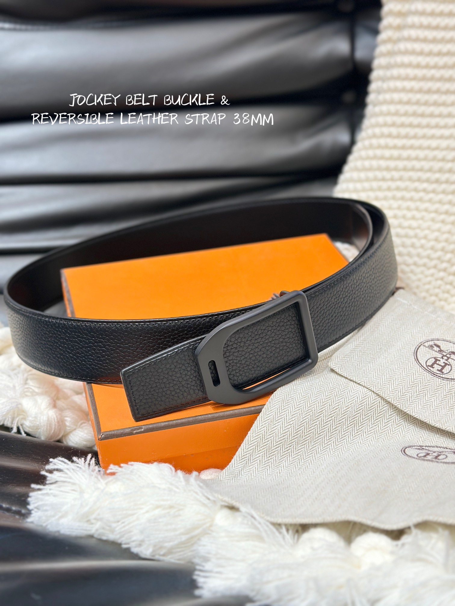 Hermes Mens Leather Belts Width 32mm -0242