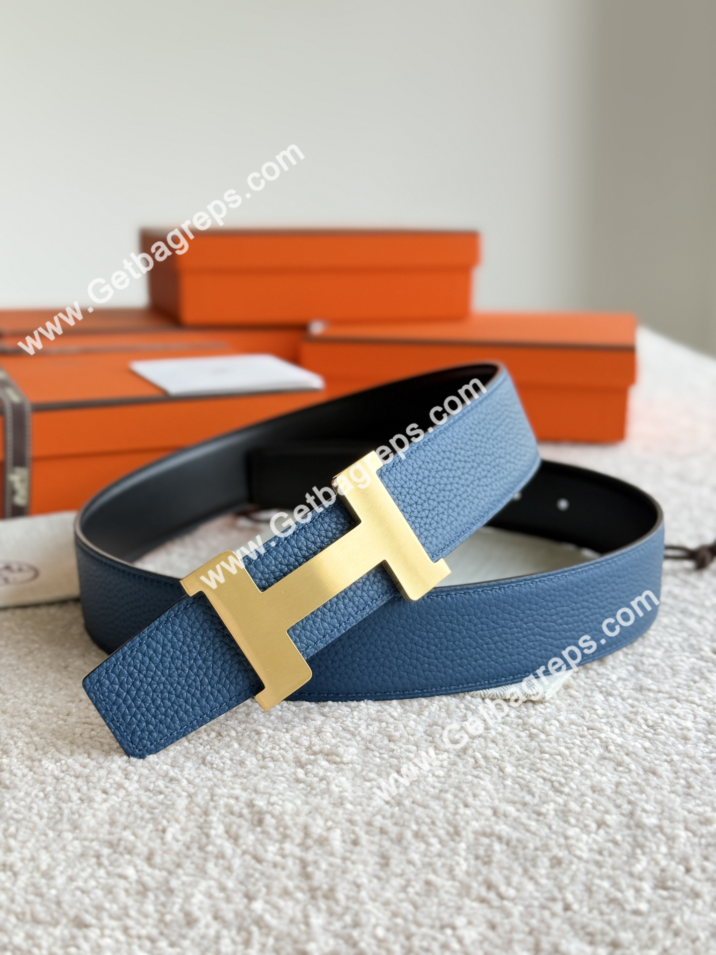 Hermes Mens Leather Belts Width 38mm -0264