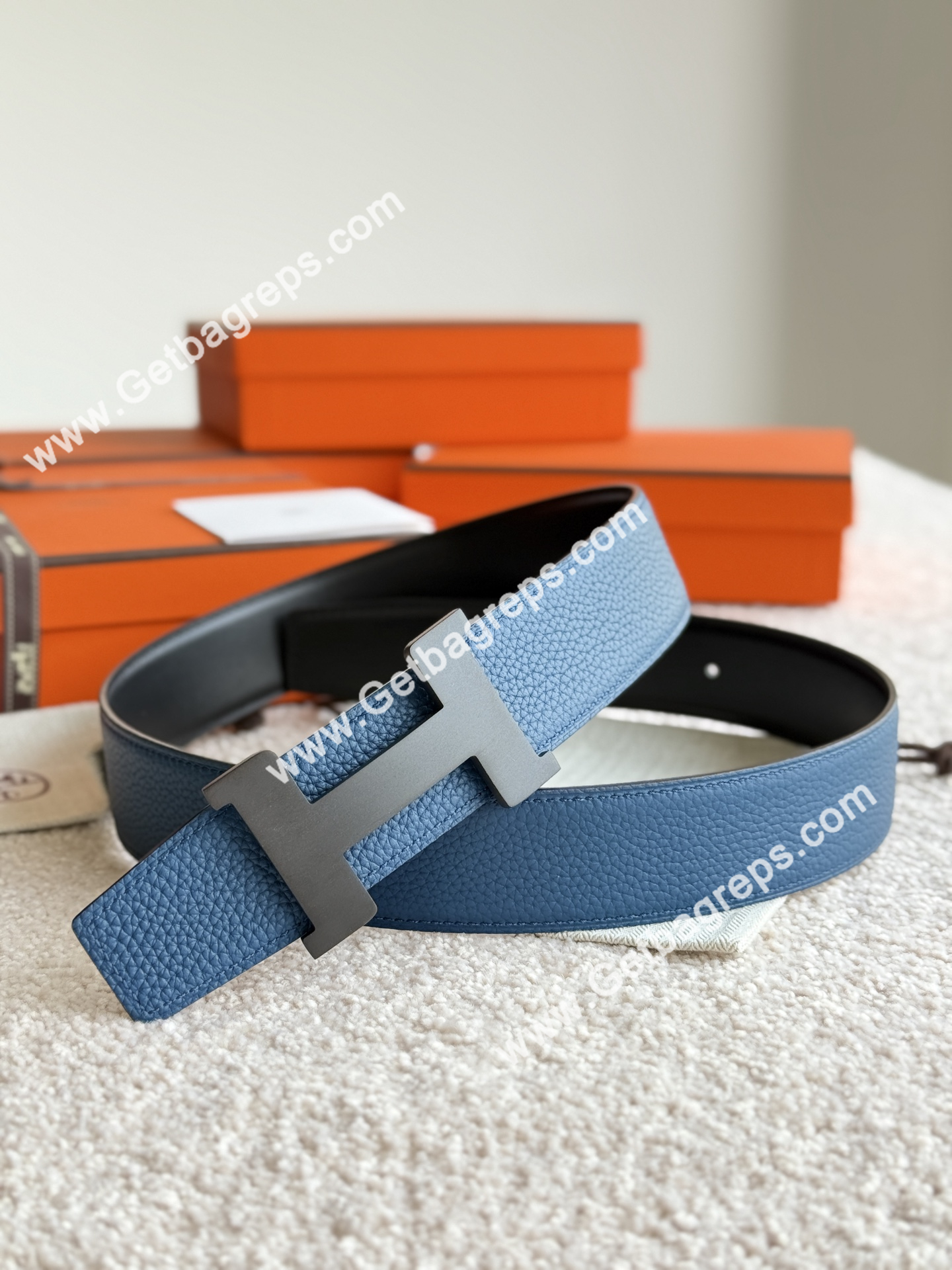 Hermes Mens Leather Belts Width 38mm -0264