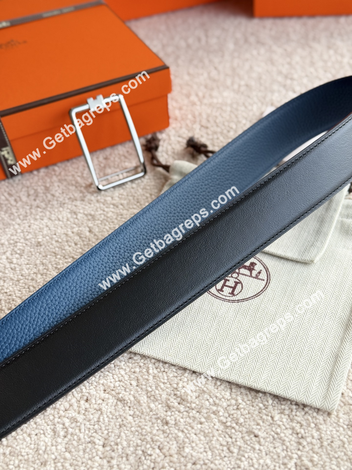 Hermes Mens Leather Belts Width 38mm -0278