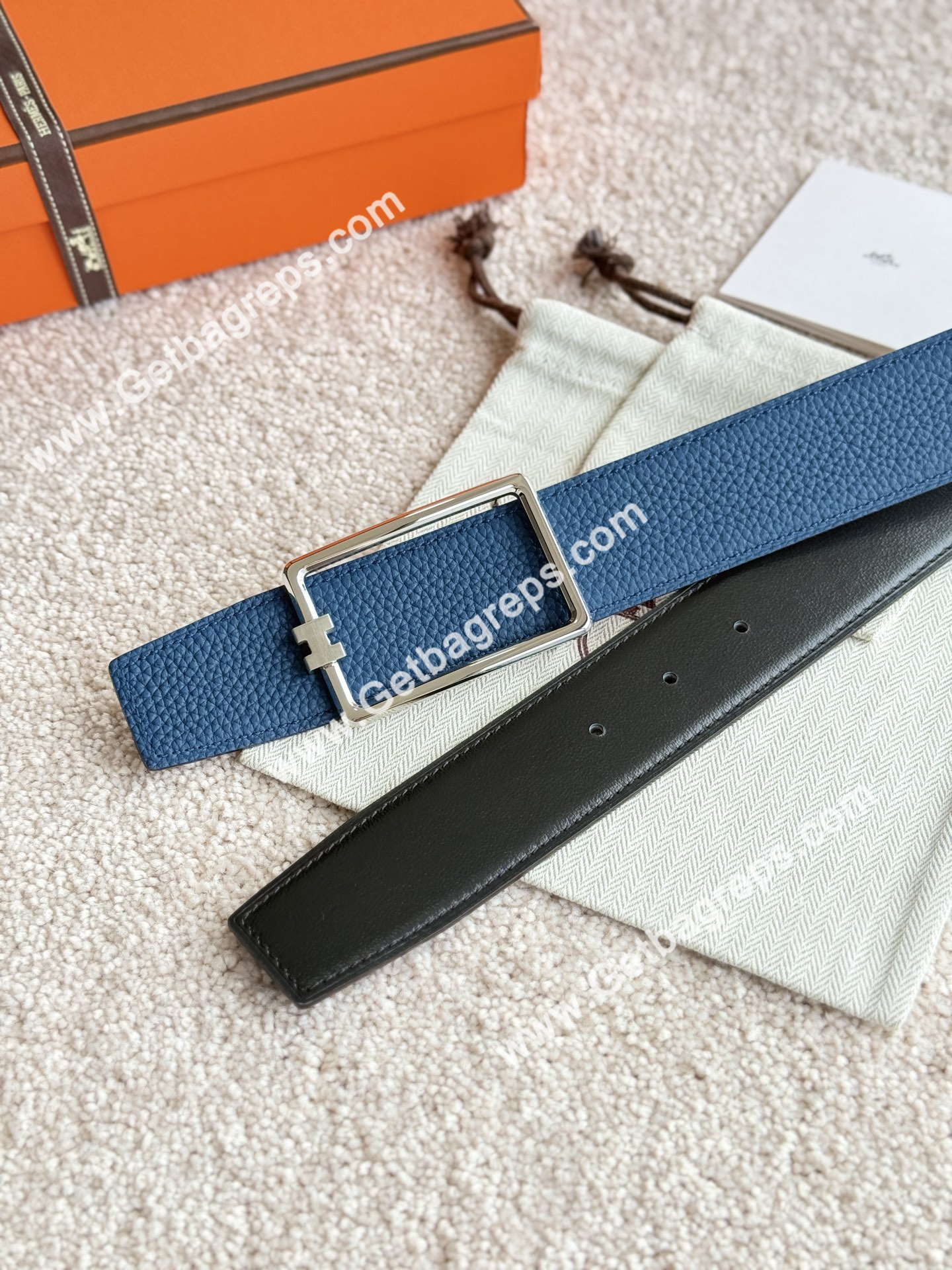 Hermes Mens Leather Belts Width 38mm -0278