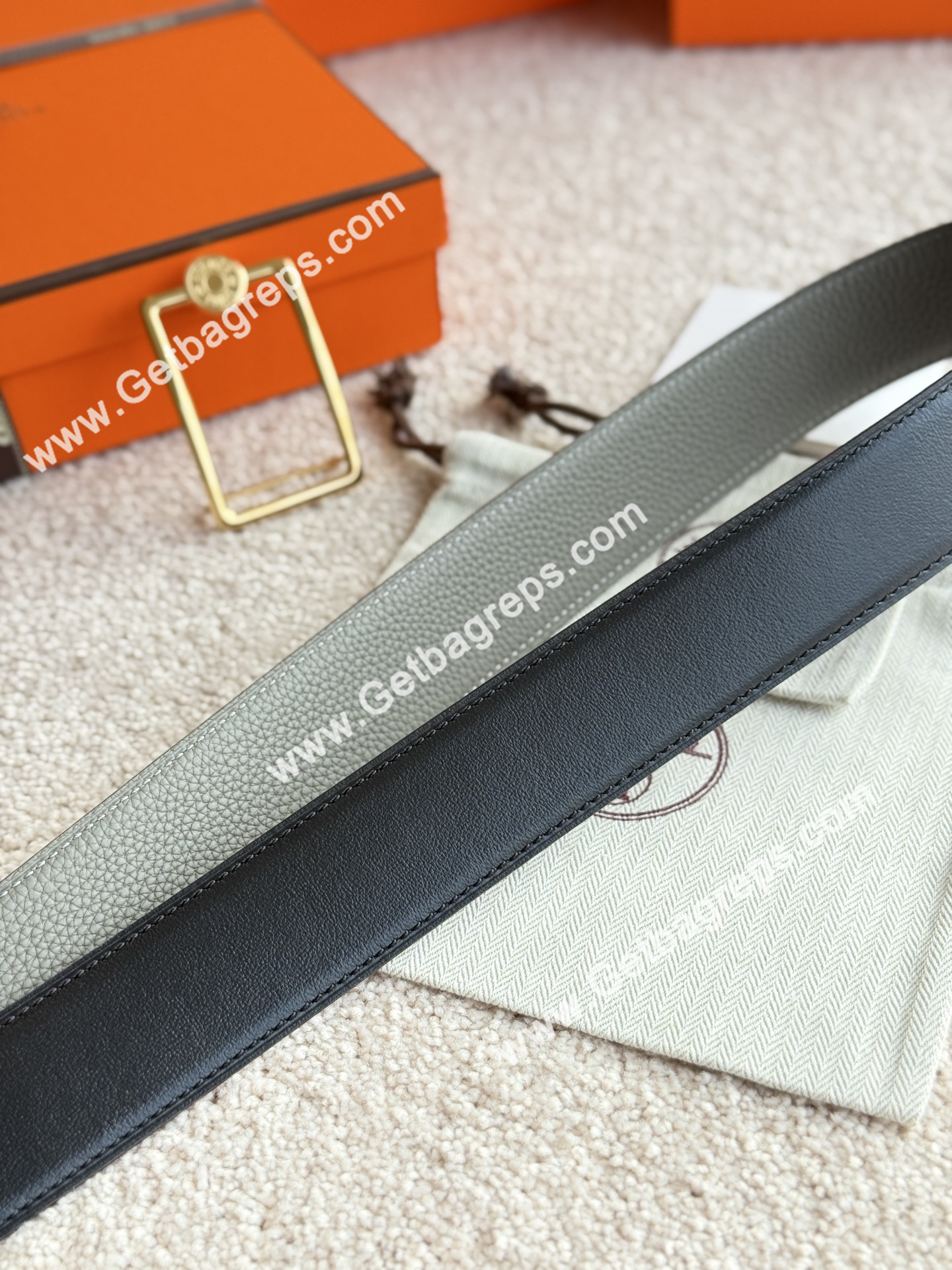 Hermes Mens Leather Belts Width 38mm -0282