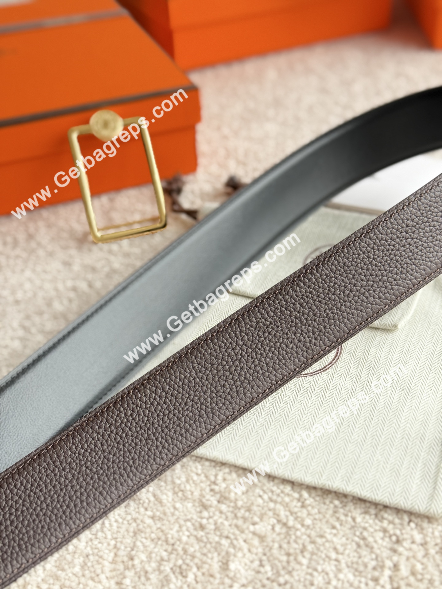 Hermes Mens Leather Belts Width 38mm -0284