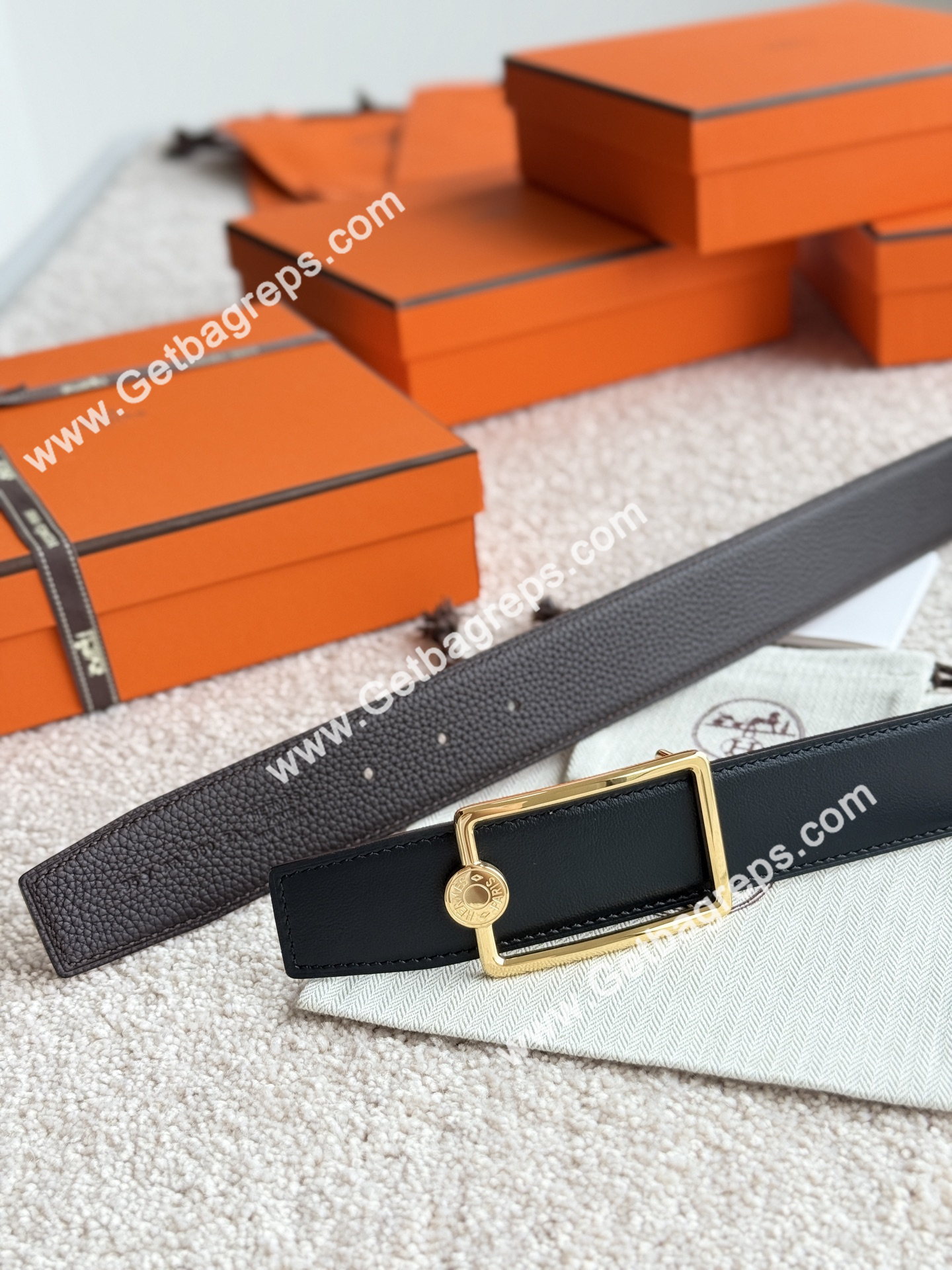 Hermes Mens Leather Belts Width 38mm -0284