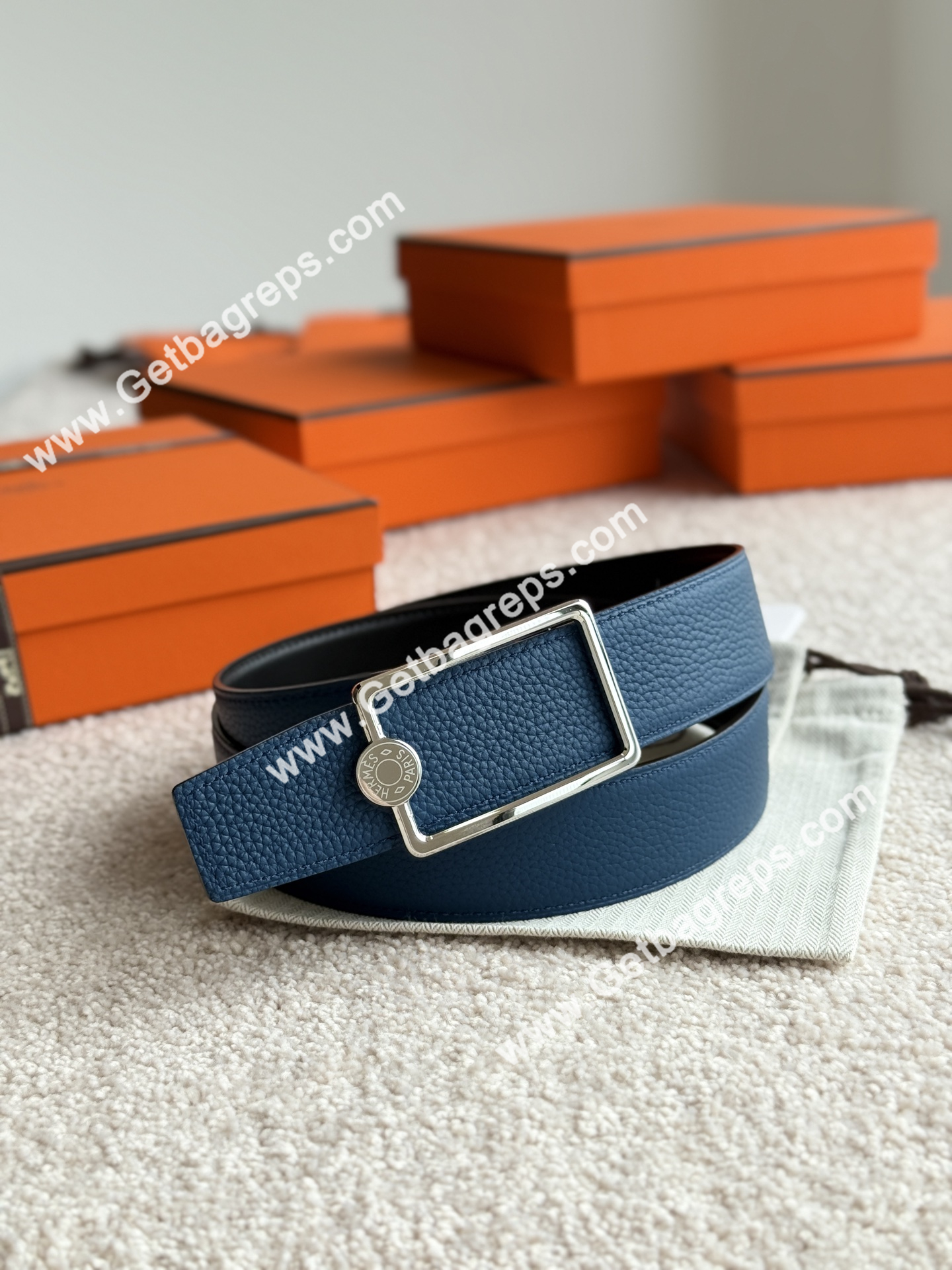 Hermes Mens Leather Belts Width 38mm -0285