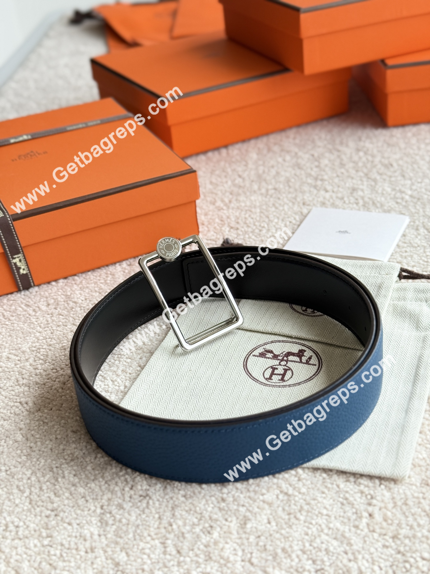 Hermes Mens Leather Belts Width 38mm -0285