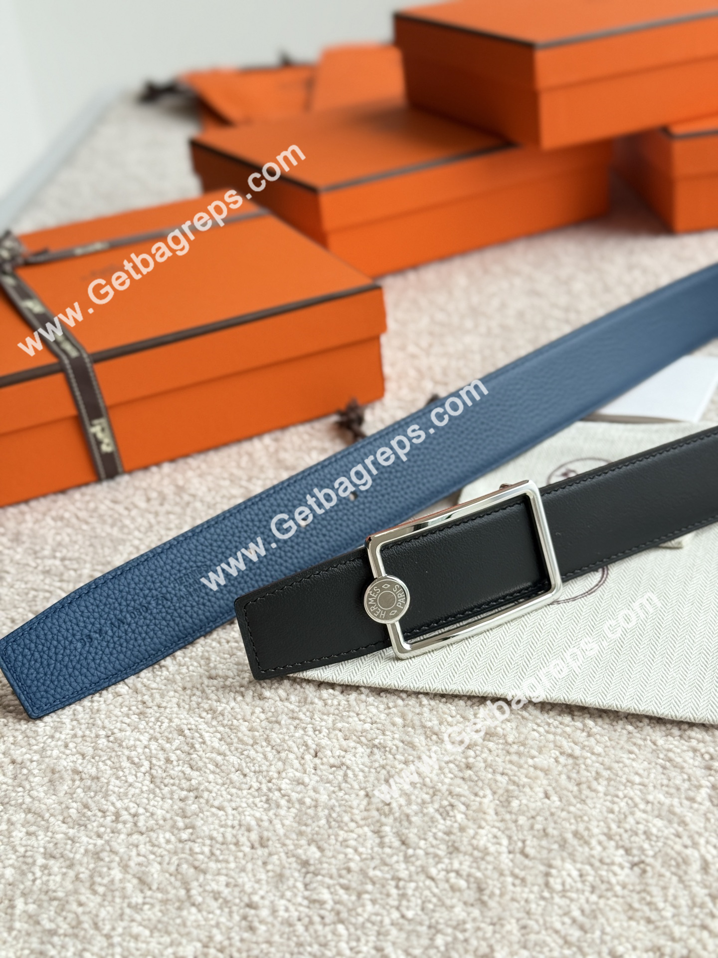 Hermes Mens Leather Belts Width 38mm -0285