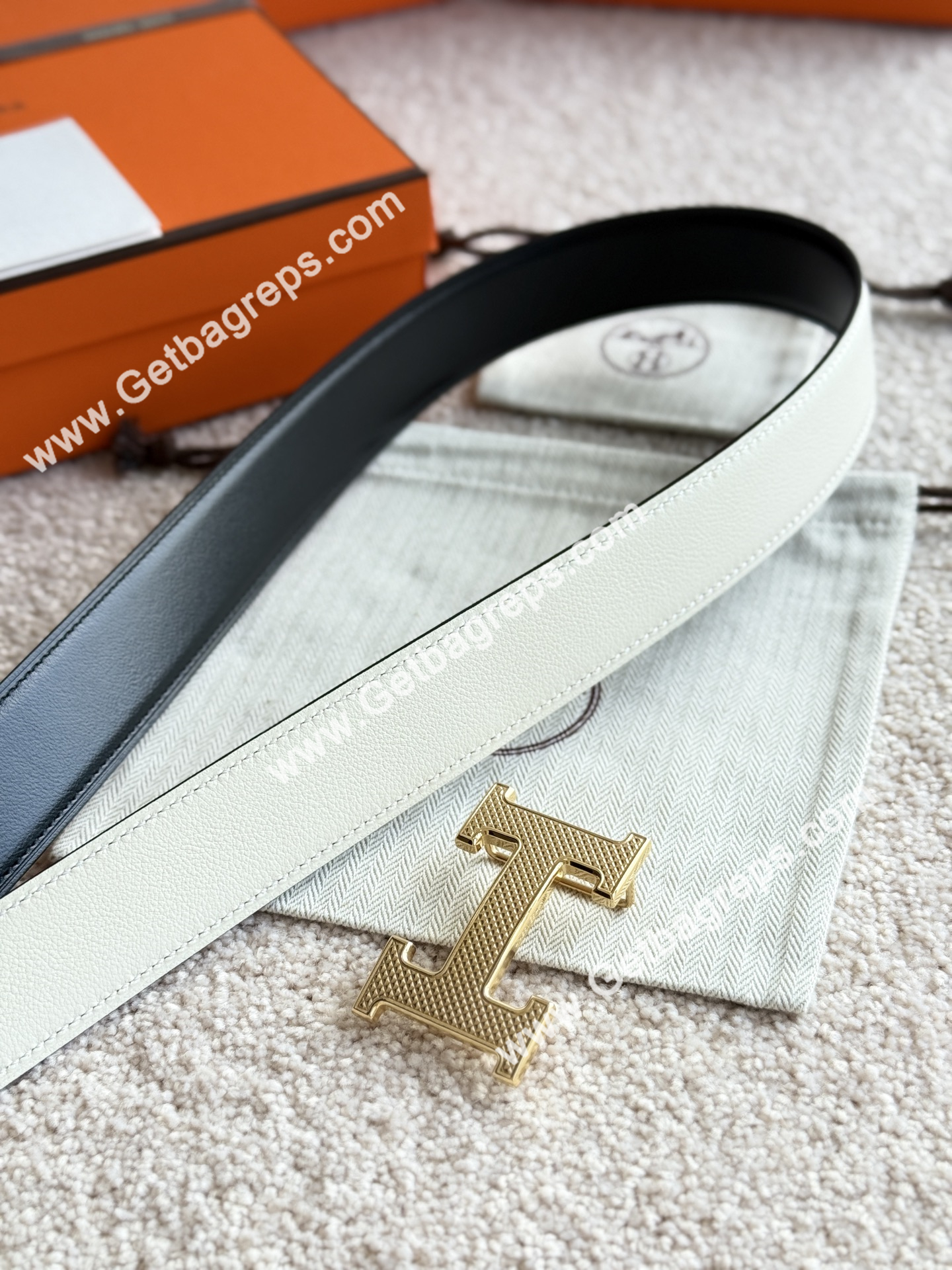 Hermes Mens Leather Belts Width 38mm -0287